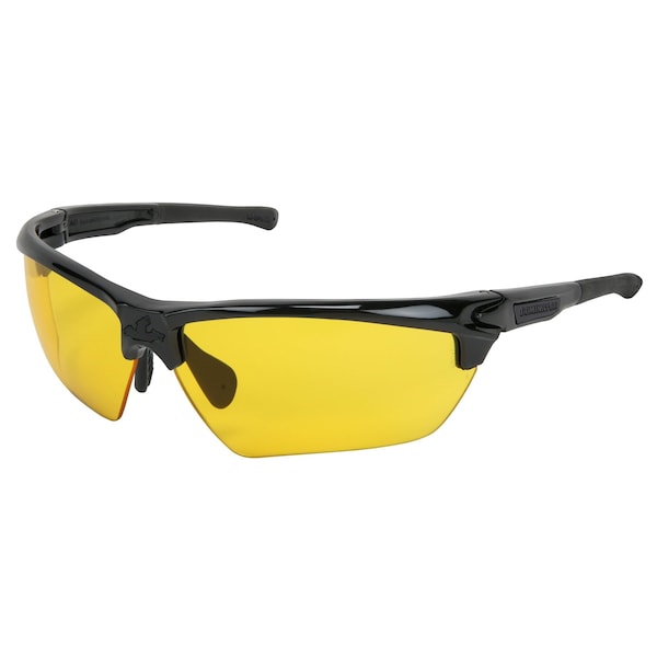 Mcr Safety Dominator (DM3), Safety Glasses, MAX6 Anti-Fog, Polycarbonate Lens, Black Frame, Half Frame, 12 PK DM1334PF - main